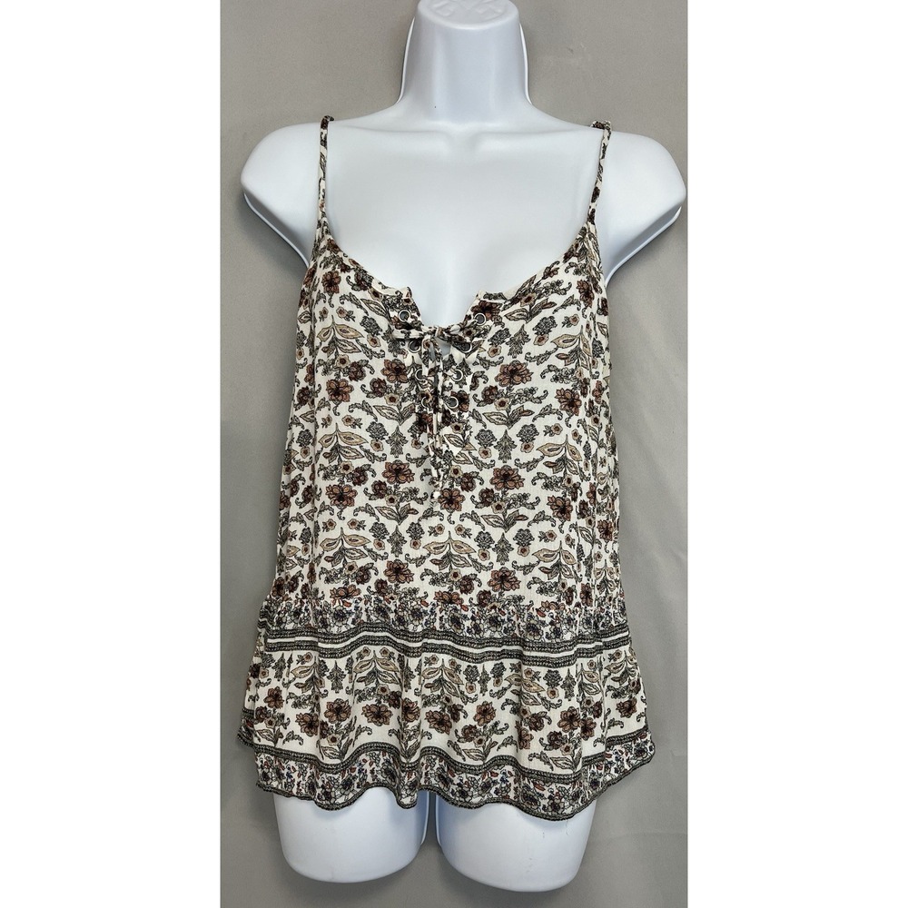 American Eagle Floral  Babydoll‎ Crop Tank Top Sz Small Y2K